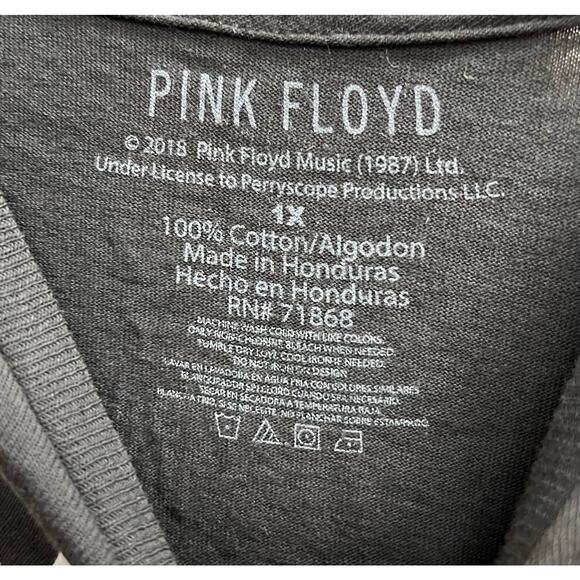 PINK FLOYD Dark Side of the Moon Cropped Band tee plus sz 1X - Picture 4 of 4